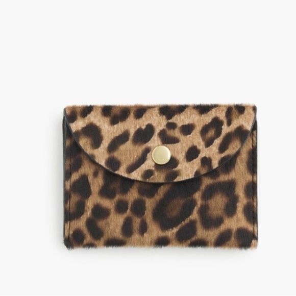 JCREW J. Crew Coin Purse Leopard Print Calf Hair - Picture 2 of 3
